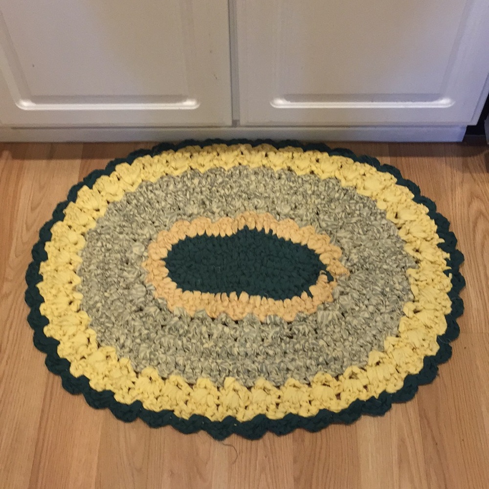 Hand Made Crocheted Rug